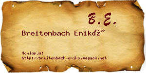 Breitenbach Enikő névjegykártya
